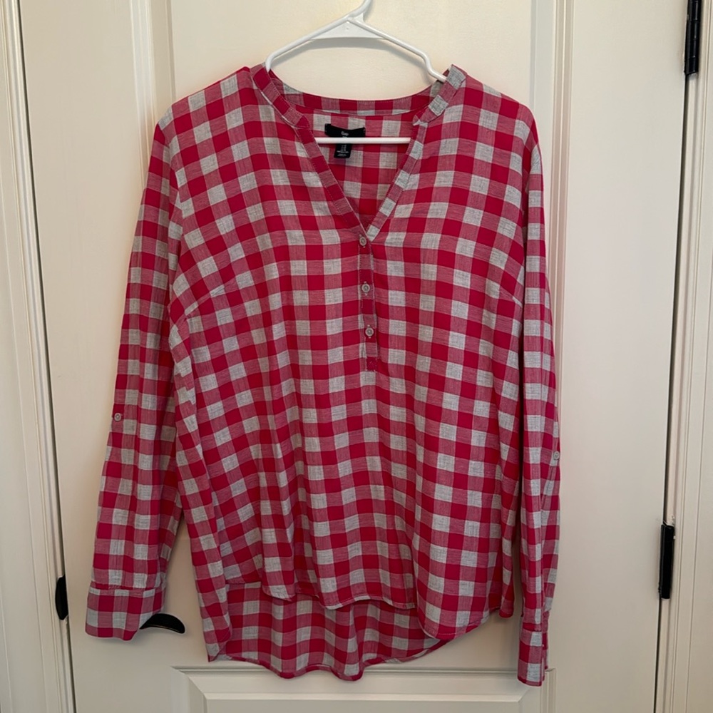 Gap pink/gray blouse‎
